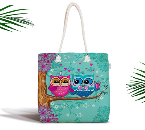 Cute Owls Shoulder Bag|Owl Print Fabric Handbag|Valentine&