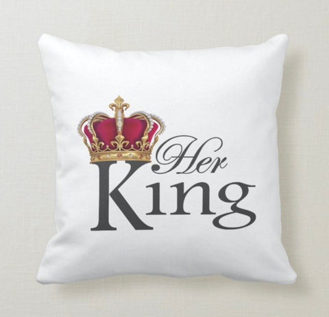 Love Throw Pillow Cover|Crown Print Valentine&