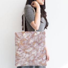 Marble Pattern Fabric Shoulder Bag|Special Geometric Design Handbag|Beach Tote Bag|Daily Shoulder Bag with Inner Pocket|Shopping Bag for Her