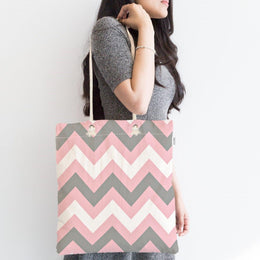 Zig Zag Pattern Shoulder Bag|Zigzag Design Handbag|Valentine&#39;s Day Gift|Colorful Zigzag Beach Tote Bag|Modern Shopping Messenger Bag for Her