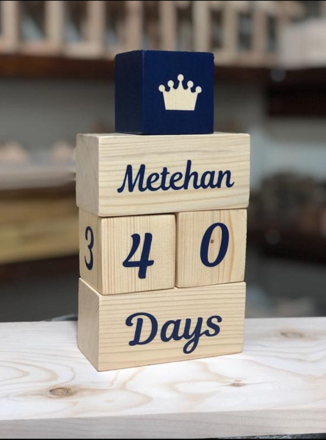 Set of 5 Custom Wooden Cube|Personalized Baby Cube|Wooden Letter Name Block|Wooden Nursery Kid Name Sign|Wood Baby Shower Gift|New Mom Gift