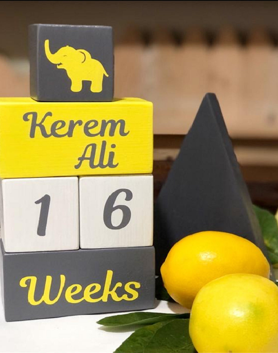 Set of 5 Custom Wooden Cube|Personalized Baby Cube|Wooden Letter Name Block|Wooden Nursery Kid Name Sign|Wood Baby Shower Gift|New Mom Gift