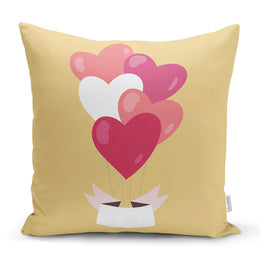 Love Throw Pillow Cover|Valentine&#39;s Day Pillow Case|Romantic XOXO Decor|Heart Design Happy Valentine&#39;s Day Accent Pillow|Just Love You Dear