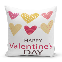 Love Throw Pillow Cover|Valentine&#39;s Day Pillow Case|Romantic With Love Decor|With All My Heart|Happy Valentines Day Cushion|All We Need Love