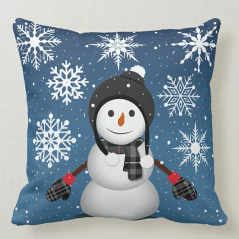 Winter Trend Pillow Covers|Cute Snowman Decor|Snowflake Pillow Case|Snowflake Pillow Cover|Housewarming Throw Pillow|Decorative Winter Decor