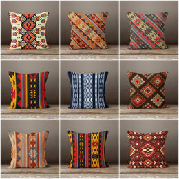 Geometric Rug Pillow Case|Rug Pillow Cover|Pillow Cover 18x18|Aztec Print Decor|Southwest Pillow Top|Eclectic Home Decor|Rug Pillow Case