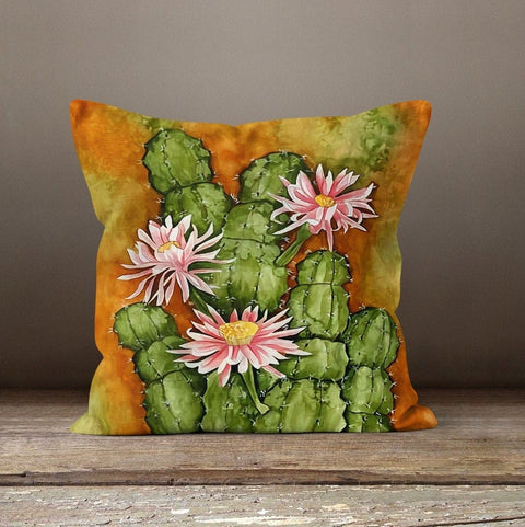 Cactus Pillow Cover|Succulent Cushion Cases|Decorative Throw Pillow Cover|Boho Bedding Home Decor|Housewarming Floral Cactus Pillow Cover