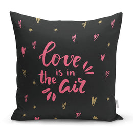 Love Throw Pillow Cover|Valentine&#39;s Day Pillow Case|Romantic XOXO Decor|Heart Design Happy Valentine&#39;s Day Accent Pillow|Love is In the Air