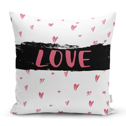 Love Throw Pillow Cover|Valentine&#39;s Day Heart Pillow Case|Romantic Amour Cushion|Happy Valentine&#39;s Day|I Love You Accent Pillow|Amore Decor