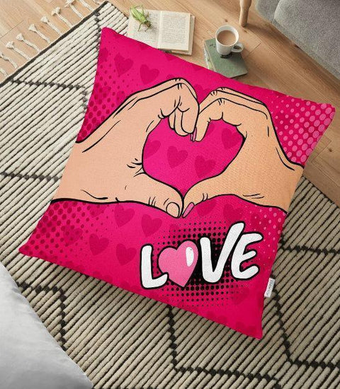 Love Floor Pillow Cover|Valentine&