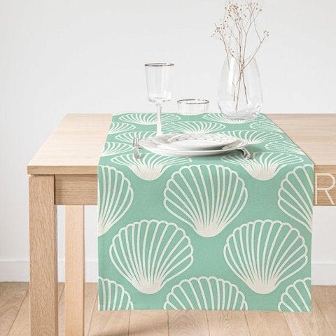 Beach House Table Runner|Coastal Table Top|Seashell Table Decor|Marine Table Centerpiece|Kitchen Sea Decor|Starfish and Oyster Tablescape