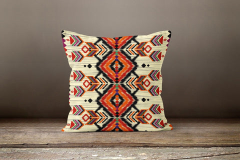 Rug Design Pillow Covers|Terracotta Southwestern Cushion Case|Decorative Pillow Case|Aztec Home Decor|Farmhouse Decor|Geometric Pillow Case