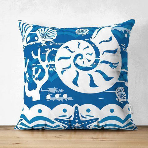 Nautical Pillow Cover|High Quality Suede Navy Anchor Cushion Case|Decorative Nautical Pillow|Summer Trend Pillow|Housewarming Anchor Designs