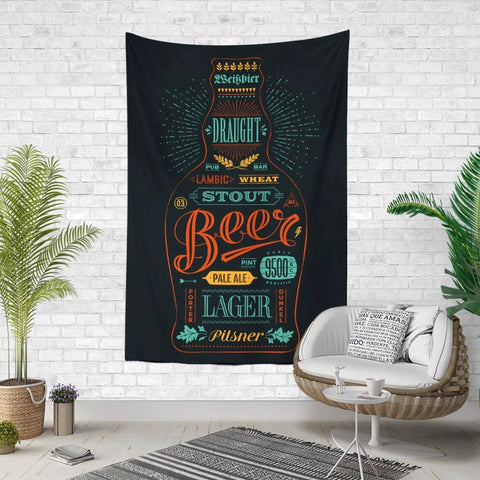 Beer Fabric Wall Tapestry|Stout Beer Wall Tapestry|Lager Beer Wall Hanging Art|Pilsner Beer Fabric Wall Art|Boho Style Wheat Draught Beer