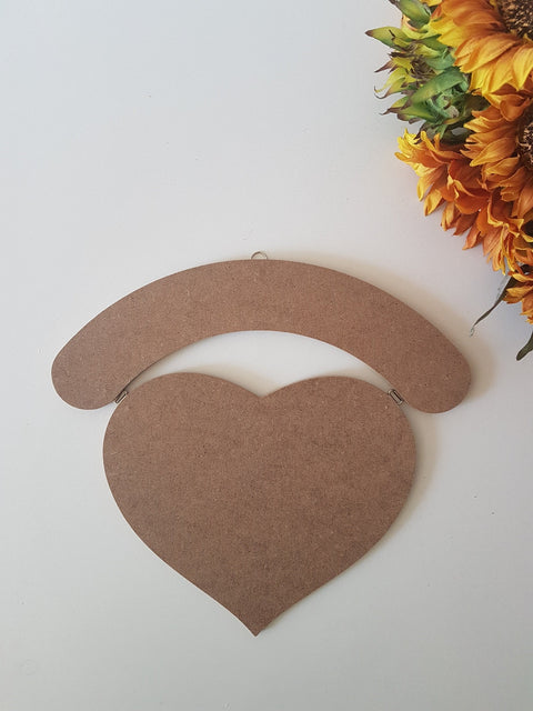 Unfinished Wooden Streamer|Wooden Decor|Ready to Paint, Varnish, Decoupage|Custom Unfinished Wood DIY Supply|Wooden Heart Gift|Housewarming