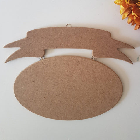 Unfinished Wooden Streamer|Wooden Decor|Ready to Paint, Varnish, Decoupage|Custom Unfinished Wood DIY Supply|Oval Chart Gift|Housewarming
