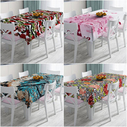 Floral Tablecloth|High Quality Floral Table Cover|Purple Tree Home Decor|Farmhouse Table Decor|Summer Trend Rectangular Tablecloth|Tabletop