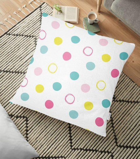 Polka Dot Floor Pillow Cover|Geometric Cushion Case|Decorative Bedding Home Decor|Dotted Pillow Cover|Floor Cushion Case|Only Dots Case|Dot