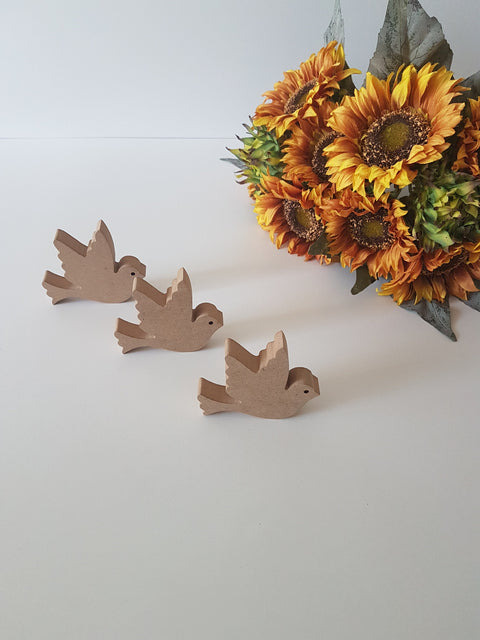 Set of 3 Unfinished Wooden Pigeons| Wooden Decor|Ready to Paint,Decoupage|Custom Unfinished Wood DIY Supply|Wood Art|Housewarming Gift