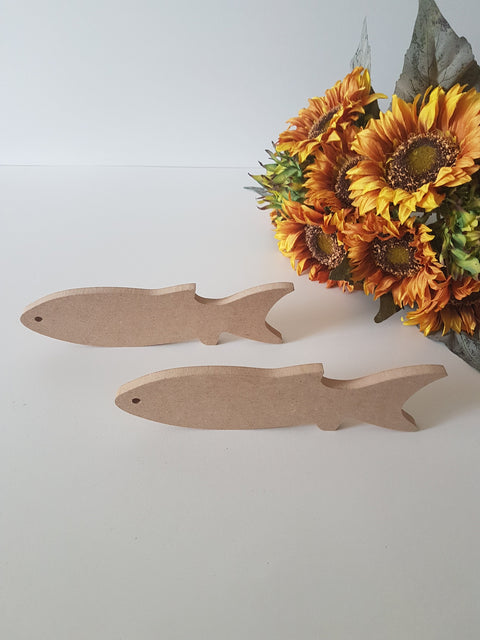 Set of 2 Unfinished Wooden Fish|Wooden Toy|Ready to Paint, Decoupage|Custom Unfinished Wood DIY Supply|Winged Fish|Housewarming Gift