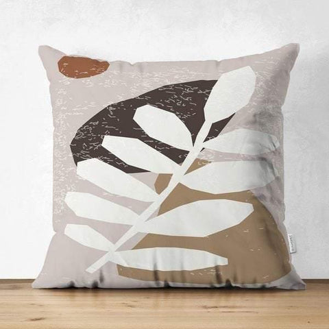 Abstract Pillow Cover|One Draw Suede Cushion Case|Decorative Modern Style Pillow|Round Stone Silhouette Pillow|Housewarming Modern Pillow