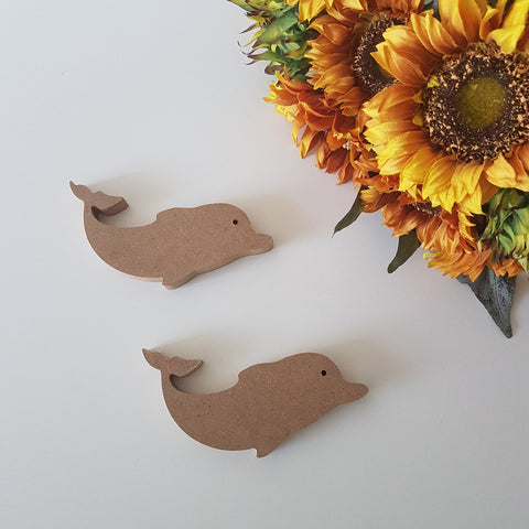 Set of 2 Unfinished Wooden Dolphins| Wooden Toy|Ready to Paint, Varnish, Decoupage|Unfinished Wood DIY Supply|Wood Art|Housewarming Gift