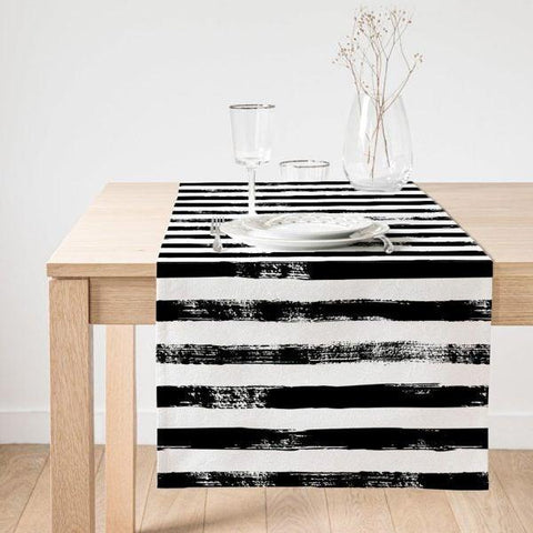 Striped Suede Table Runner|Colorful Stripes Tabletop|Decorative Tablecloth|Modern Home Decors|Psychedelic Style Runners|Suede Table Runners