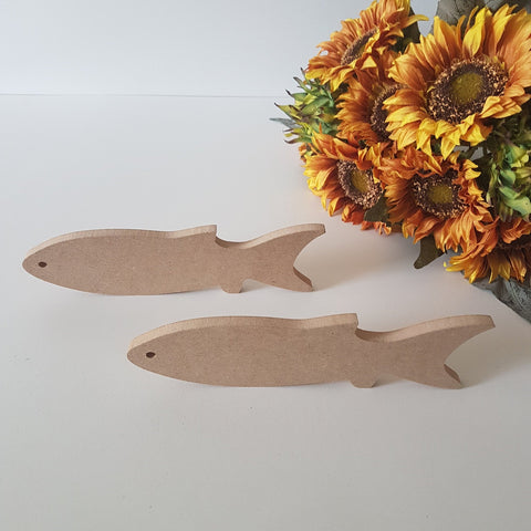 Set of 2 Unfinished Wooden Fish|Wooden Toy|Ready to Paint, Decoupage|Custom Unfinished Wood DIY Supply|Winged Fish|Housewarming Gift