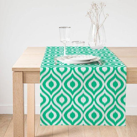 Geometric Table Runner|High Quality Colorful Tabletop|Modern Home Decor|Psychedelic Style Runner|Suede Table Runner|Decorative Table Runner|