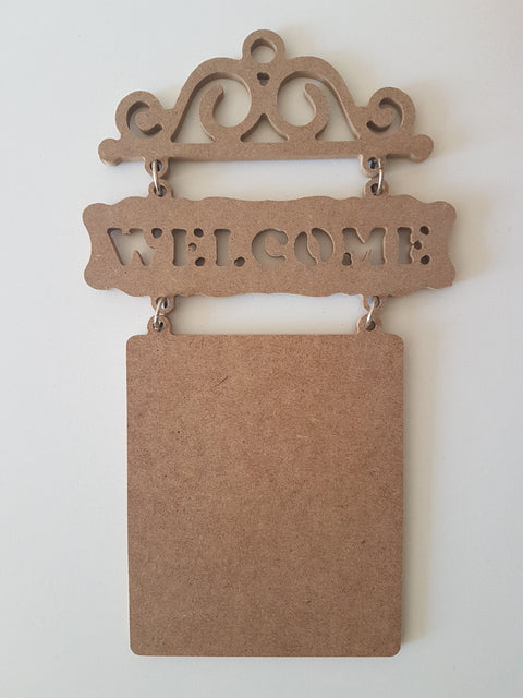 Unfinished Wooden Welcome Sign Wall Chart |Wooden Decor|Ready to Paint, Varnish, Decoupage|Custom Unfinished Wood DIY Supply|Wooden Gift