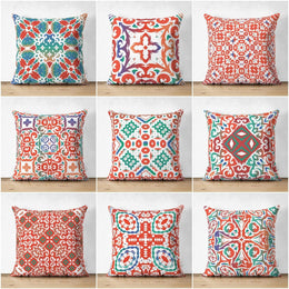 Tile Pattern Pillow Cover|Geometric Design Suede Pillow Case|Decorative Pillow Case |Rustic Home Decor|Farmhouse Style Authentic Pillow Case