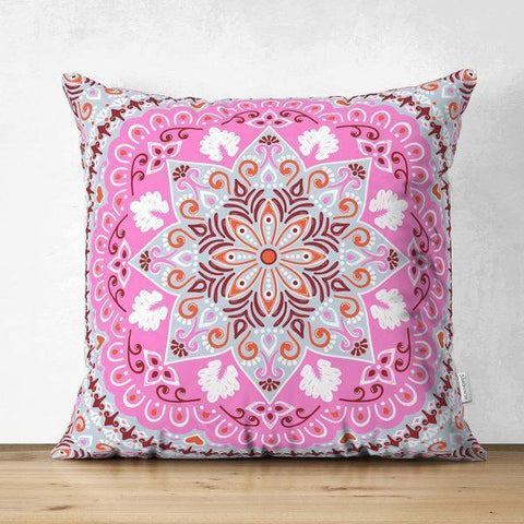Tile Pattern Pillow Cover|Geometric Design Suede Pillow Case|Decorative Pillow Cover|Rustic Home Decor|Farmhouse Style Authentic Pillow Case