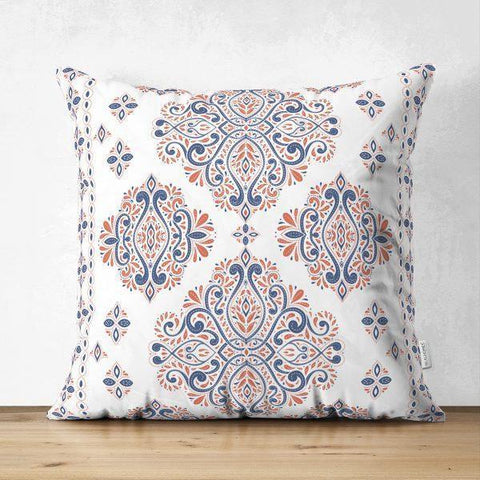 Tile Pattern Pillow Cover|Geometric Design Suede Pillow Case|Decorative Pillow Cover|Rustic Home Decor|Farmhouse Style Authentic Pillow Case