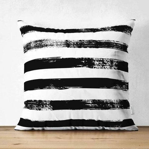 Striped Pillow Cover|Colorful Stripes Suede Cushion Cover|Decorative Pillow Case|Psychedelic Style Home Decor|Bohemian Style Pillow Case