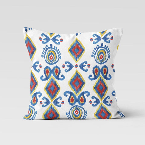 IKAT Design Pillow Cover|Southwestern Style Cushion Case|Decorative and Ethnic Home Decors|Geometric Farmhouse Pillow Case|Modern Pillow Top
