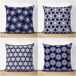 Lace Pattern Pillow Cover|Geometric Design Suede Pillow Case|Decorative Pillow Case |Blue Home Decor|Farmhouse Style Authentic Pillow Case