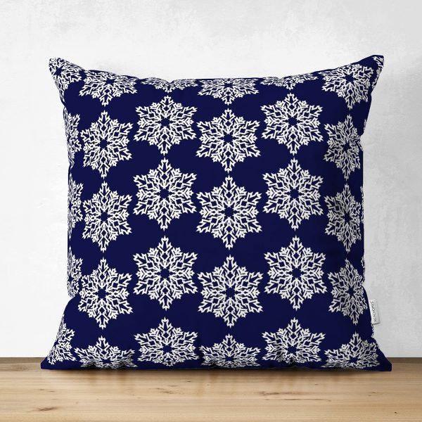 Lace Pattern Pillow Cover|Geometric Design Suede Pillow Case|Decorative Pillow Case |Blue Home Decor|Farmhouse Style Authentic Pillow Case