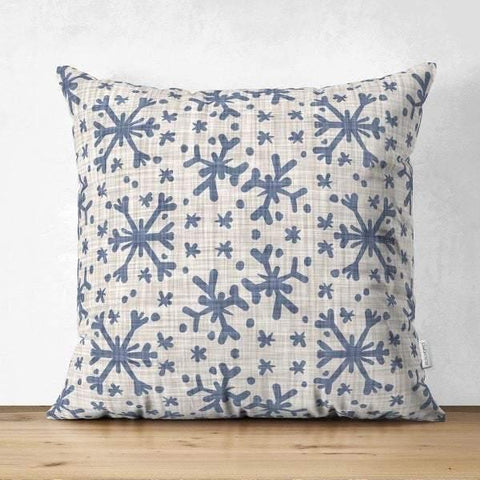 Gray & Blue Geometric Pillow Cover|Psychedelic Suede Cushion Cover|Decorative Pillow Case|Rustic Home Decor|Bohemian Style Pillow Case