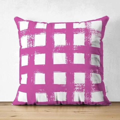 Plaid Pillow Cover|Check Pattern Cushion Case|Geometric Pattern Home Decor|Decorative Pillow Case|Rustic Home Decor|Tartan Chequer Pillow