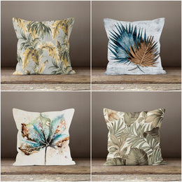 Plants Pillow Cover|Dry Leaves Pillow Cover|Floral Cushion Case|Decorative Pillow Case|Bedding Home Decor|Housewarming Outdoor Pillow Case