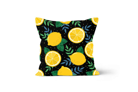 Floral Lemons Pillow Cover|Decorative Authentic Lemon Tree Cushion|Lemon Home Decor|Housewarming Yellow Citrus|Farmhouse Floral Pillow Case