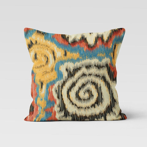 IKAT Design Pillow Cover|Southwestern Style Cushion Case|Decorative and Ethnic Home Decor|Geometric Farmhouse Pillow Case|Modern Pillow Top