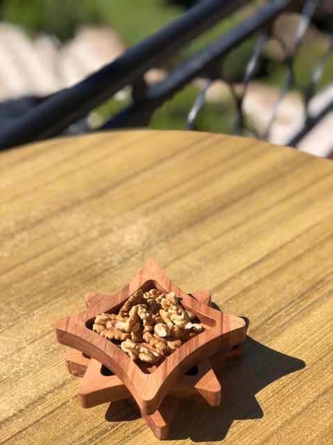 Wooden Snack Plate|Set of 3 Wooden Decor|Nut Platter|Custom Table Decor|Wooden Platter |Gift for her|Plate Design Art|Housewarming Gift