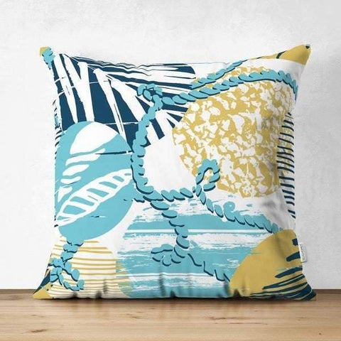 Beach House Pillow Cover|High Quality Suede Coastal Cushion Case|Decorative Sea Creatures Pillow|Summer Trend Pillow|Coastal Home Decor