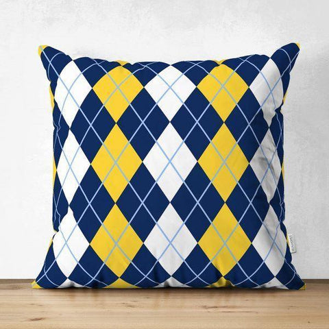 Plaid Pillow Cover|Check Pattern Cushion Case|Tartan Chequer Pillows|Geometric Patterns Home Decor|Decorative Pillow Cases|Rustic Home Decor