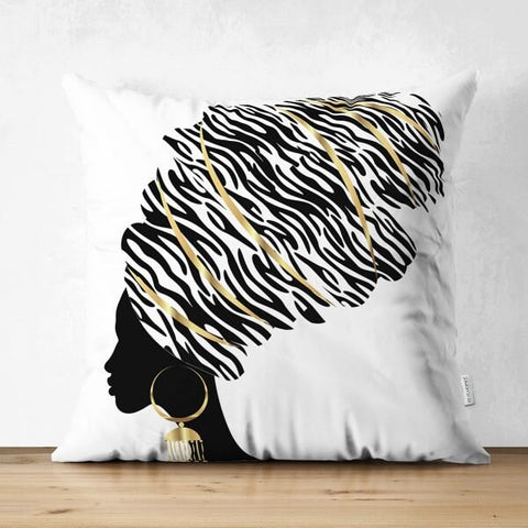 African Women Pillow Cover|High Quality Suede Ethnic Cushion Case|Authentic Home Decor|Rustic Cushion Case|Digital Print Decorative Pillow