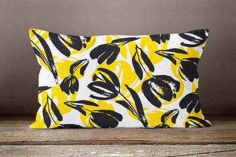 Floral Pillow Cover|Summer Trend Throw Pillow Case|Rectangle Pillow Case|Yellowish Flowers Pillow Cover|Housewarming Floral Cushion Case