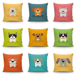 Cute Dog Kid Pillow Cover|Decorative Kid Cushion Case|Cartoon Inspired Home Decor|Housewarming Cushion Cover|Children's Throw Pillow Case