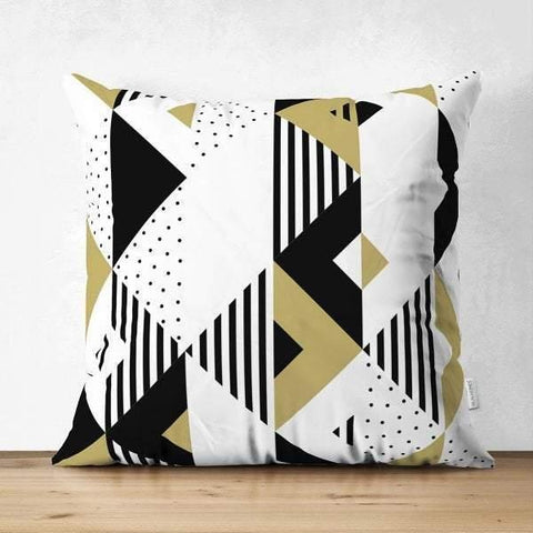 Geometric Pillow Cover|Modern Design Suede Pillow Case|Abstract Cushion Cover|Decorative Pillow Case|Farmhouse Style Authentic Pillow Case