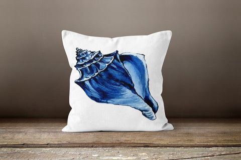 Beach House Pillow Case|Starfish Pillow Cover|Nautical Cushion Case|Seashell Throw Pillow Top|Coastal Home Decor|Blue Sea Creatures Cushion